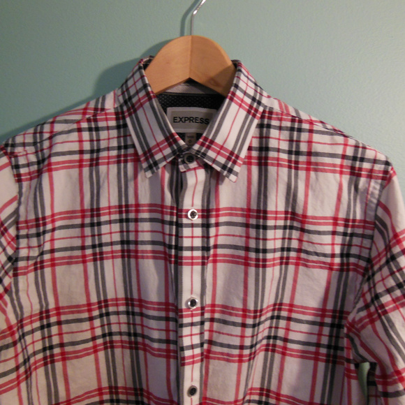 Express Men's Long Sleeve Button-Up - Picture 3 of 4